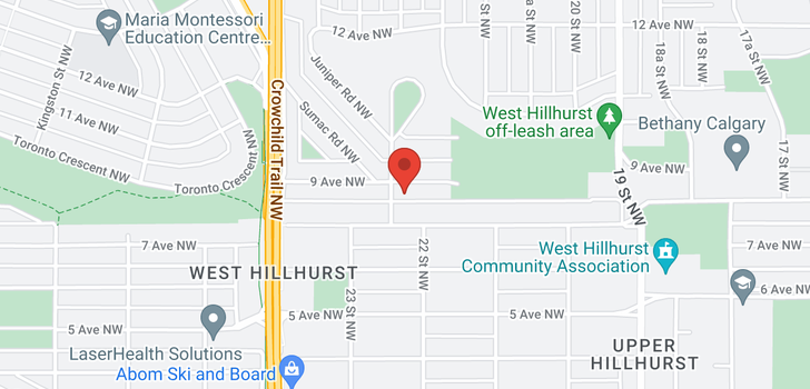 map of 2131 9 Avenue NW